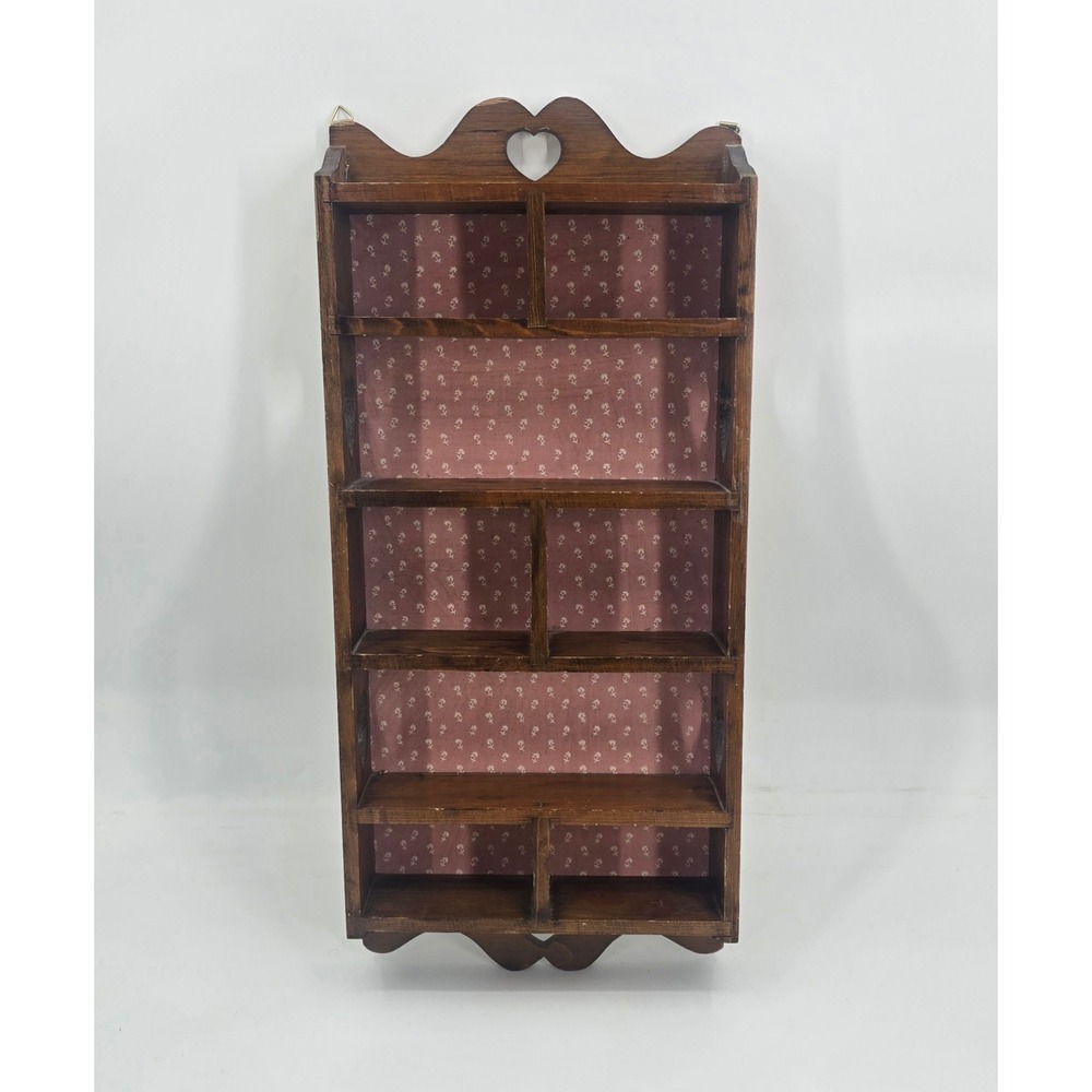 Vintage 1987 House of Lloyd Wooden Wall Shelf Heart Country Cottage